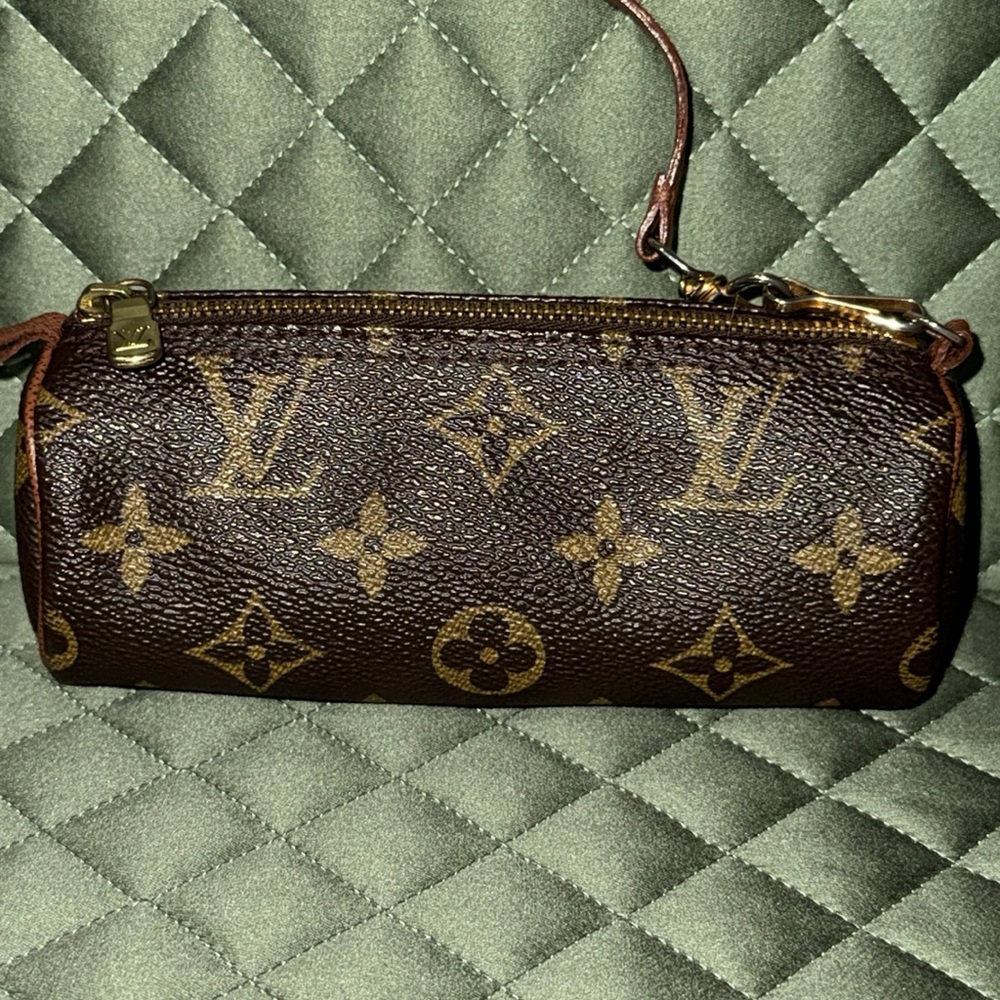Louis Vuitton mini papillon Monogram Brown Wristlet micro pochette purse - Picture 3 of 11